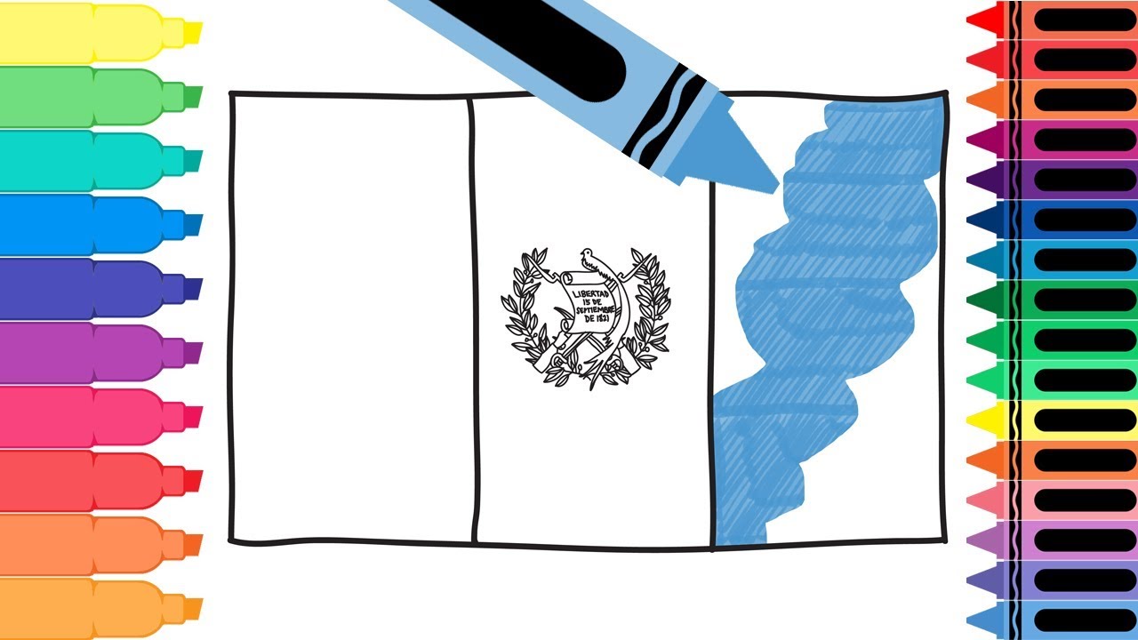 How to draw guateala flag
