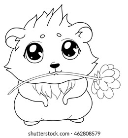 Cartoon guinea pig line drawing emoticon stock vector royalty free