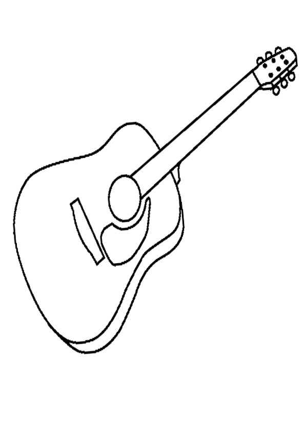 Coloring pages guitar coloring page for kids