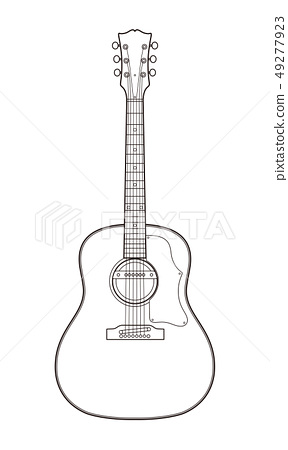Acoustic guitar coloring page acoustic guitar