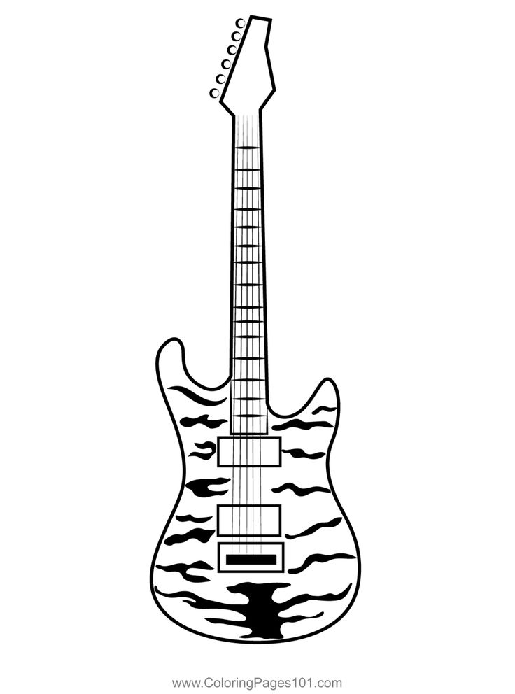 Guitar musical instrument coloring page guitar musical instrument coloring pages coloring pages for kids
