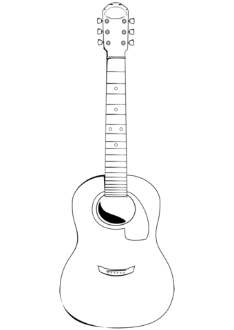 Classical guitar coloring page free printable coloring pages