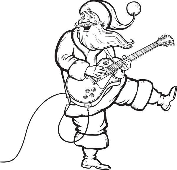 Ilustraãão vetorial colorir livro papai noel tocando guitarra elãtrica fãcil imagem vetorial de onelinestock