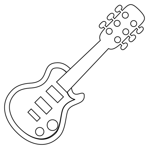 Electric guitar coloring page free printable coloring pages