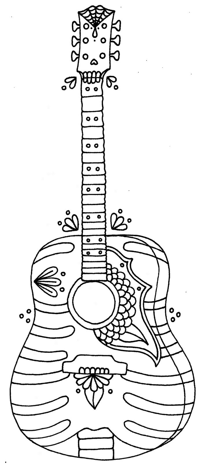 Guitar coloring pages printable and colors printable adult coloring pages summer coloring pages adult coloring pages