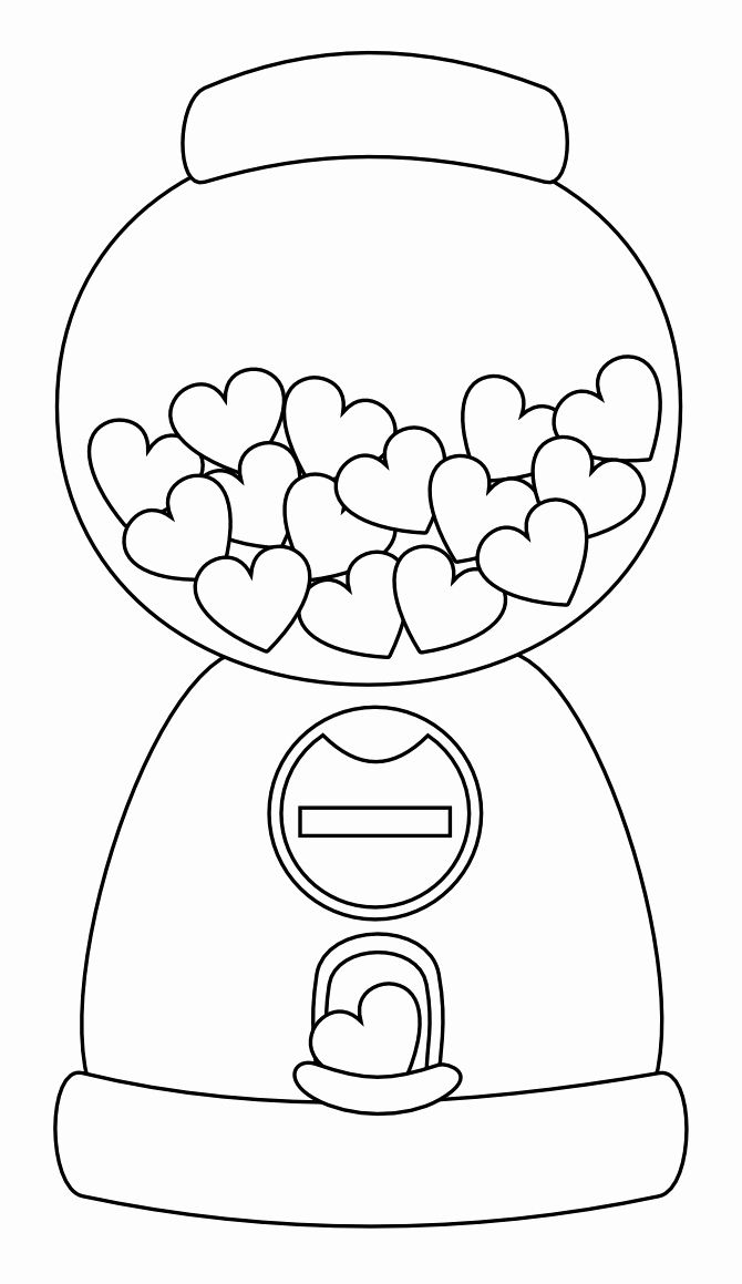 Gumball machine coloring page best of heart gumball machine digi stamp free valentine coloring pages coloring pages gumball machine