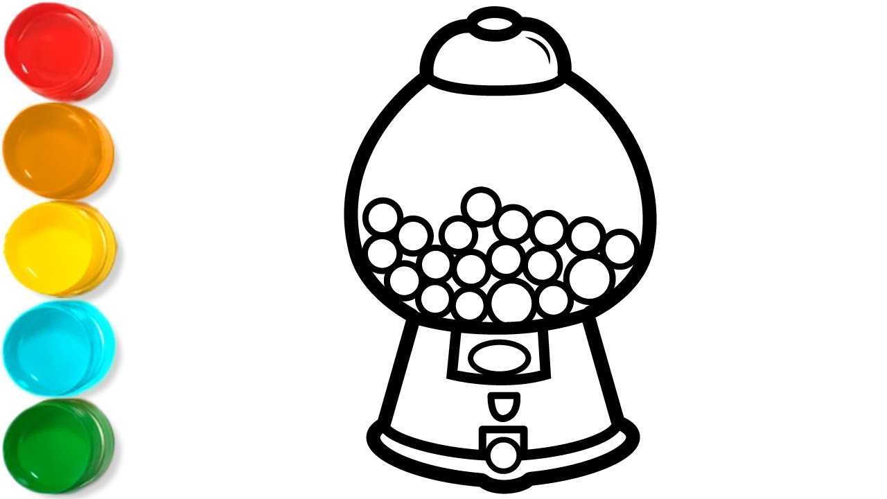 Gumball machine bubble gum balls