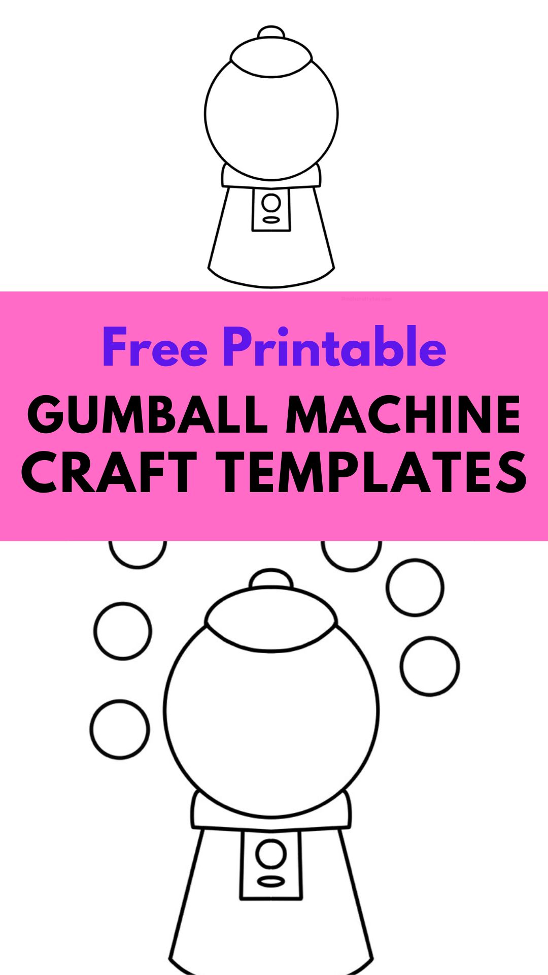 Gumball machine free printable activity