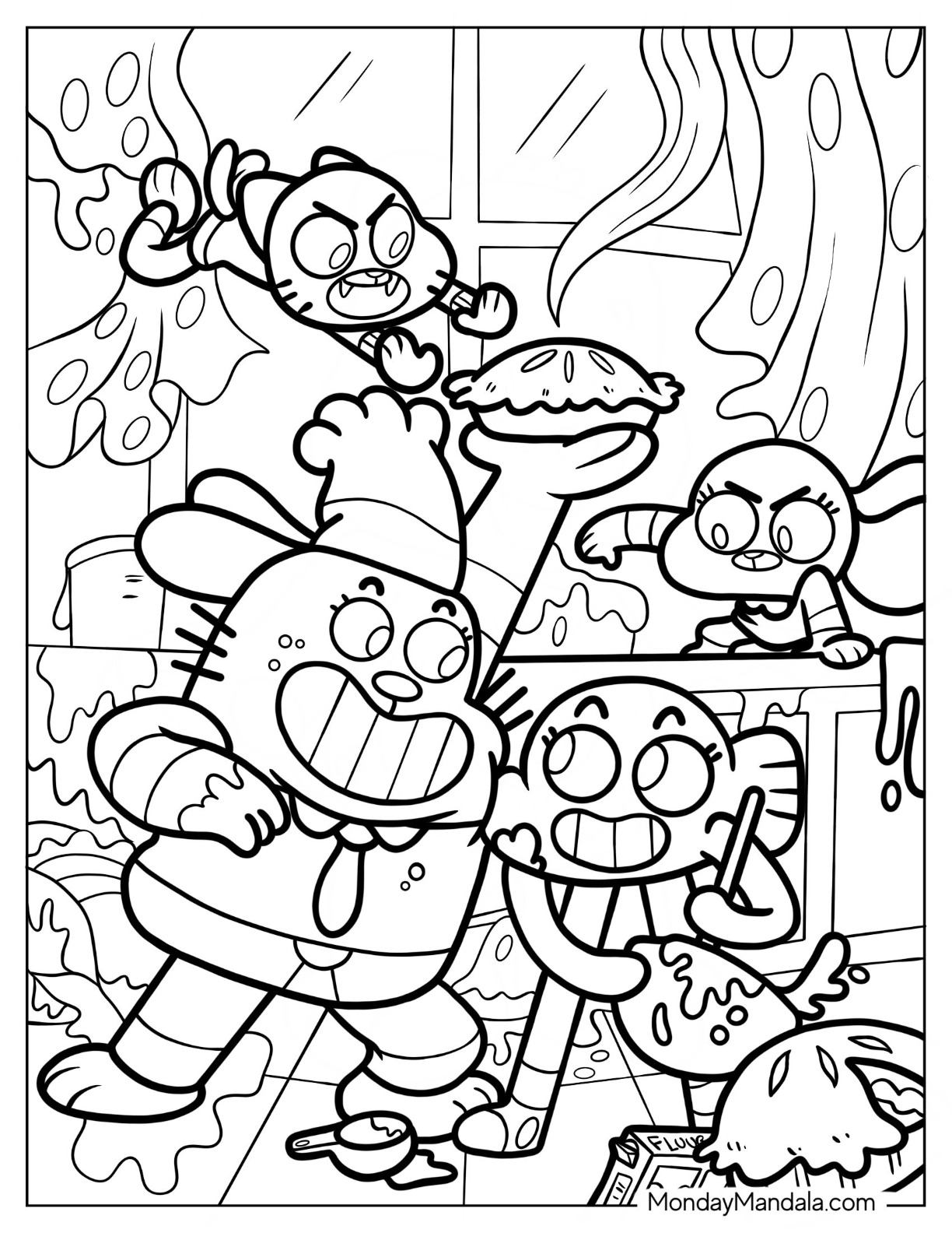 Amazing world of gumball coloring pages printables