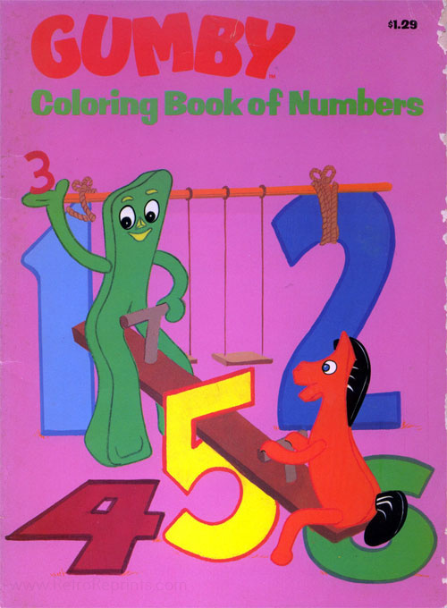Gumby and pokey coloring book of numbers coloring books at retro reprints