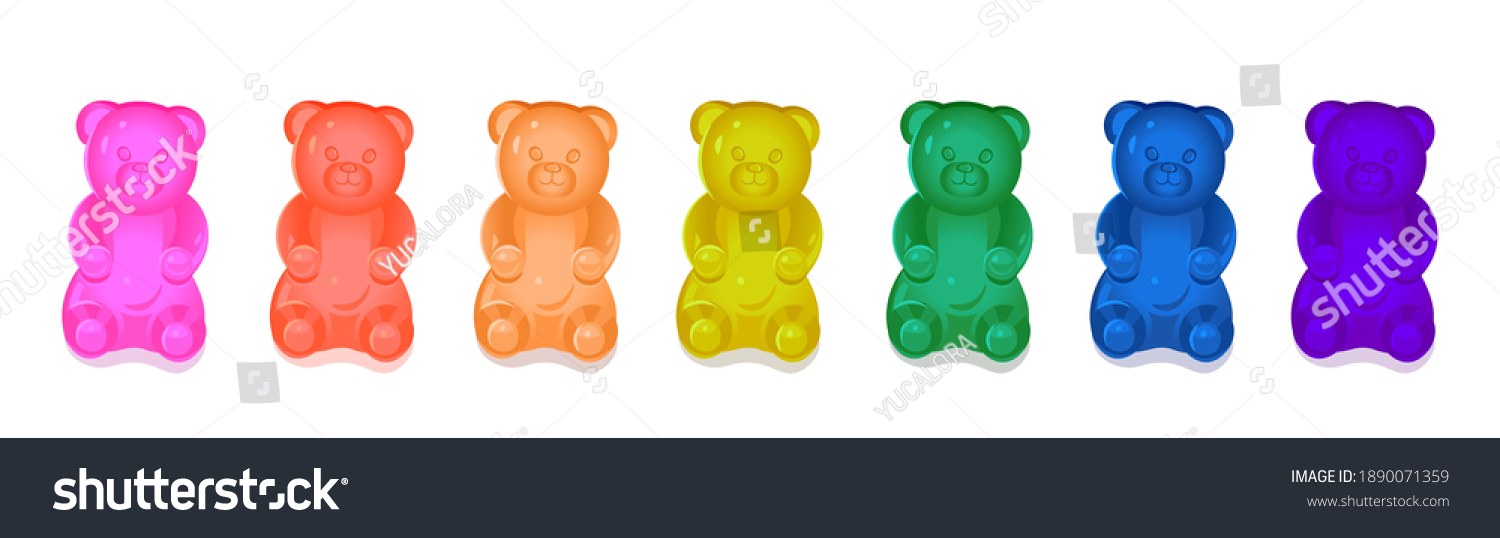 Colorful gummy bears kids vector cartoon stock vector royalty free