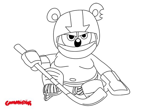 Download a free printable gummibãr november coloring page