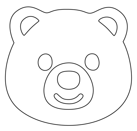 Bear emoji coloring page free printable coloring pages