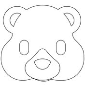 Bear emoji coloring page free printable coloring pages
