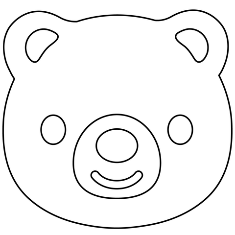 Bear emoji coloring page free printable coloring pages