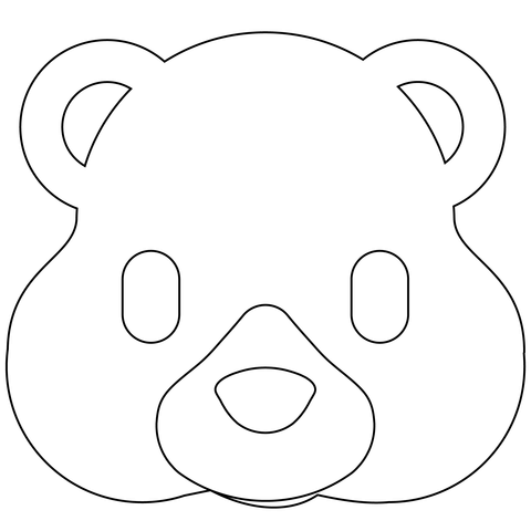 Bear emoji coloring page free printable coloring pages