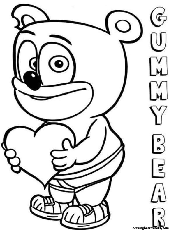 Gummy bear coloring page bear coloring pages cartoon coloring pages coloring pages