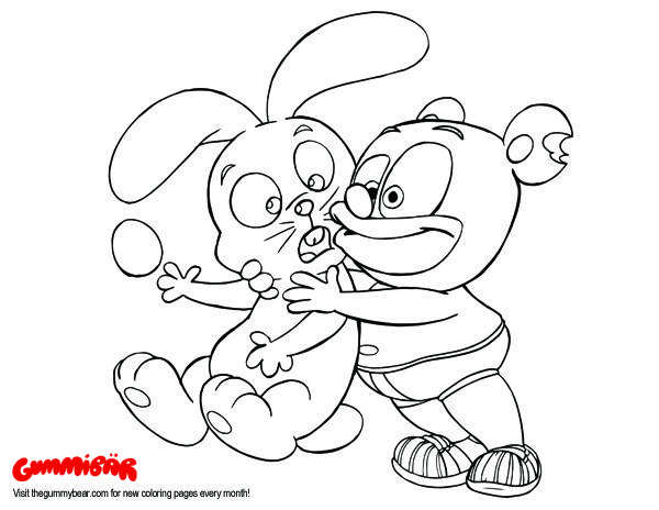 Download a printable gummibãr march coloring page