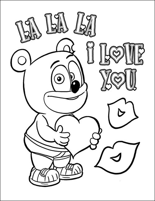 Third annual gummibãr valentines day coloring page and contest