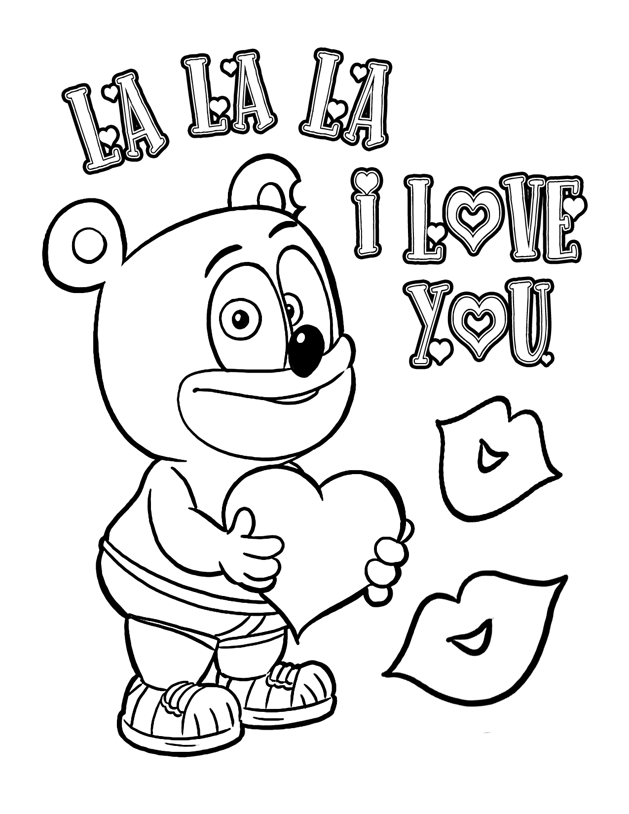 Third annual gummibãr valentines day coloring page and contest