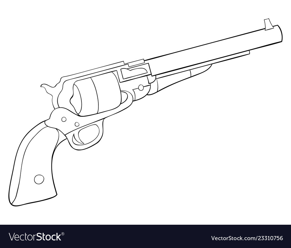 Adult coloring bookpage a cute gun image vector image