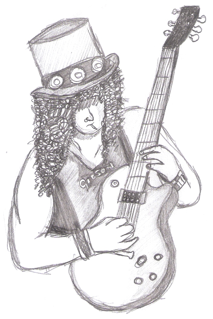 Slash guns n roses by color on