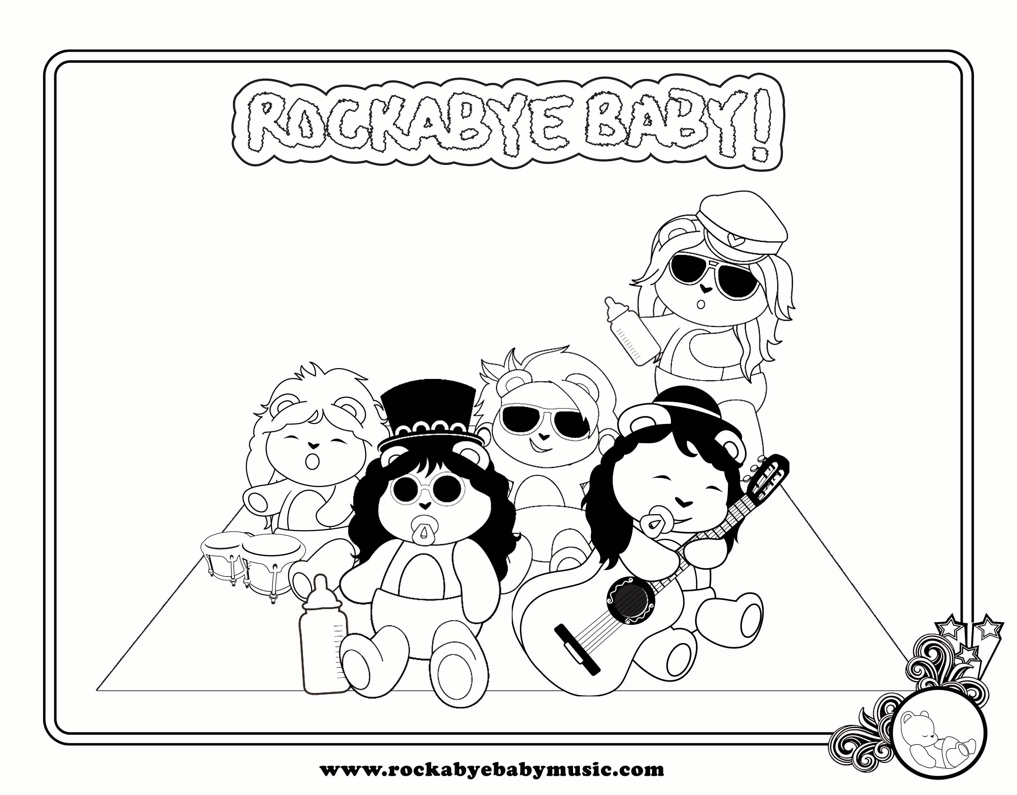 Rockabye baby guns n roses coloring pages