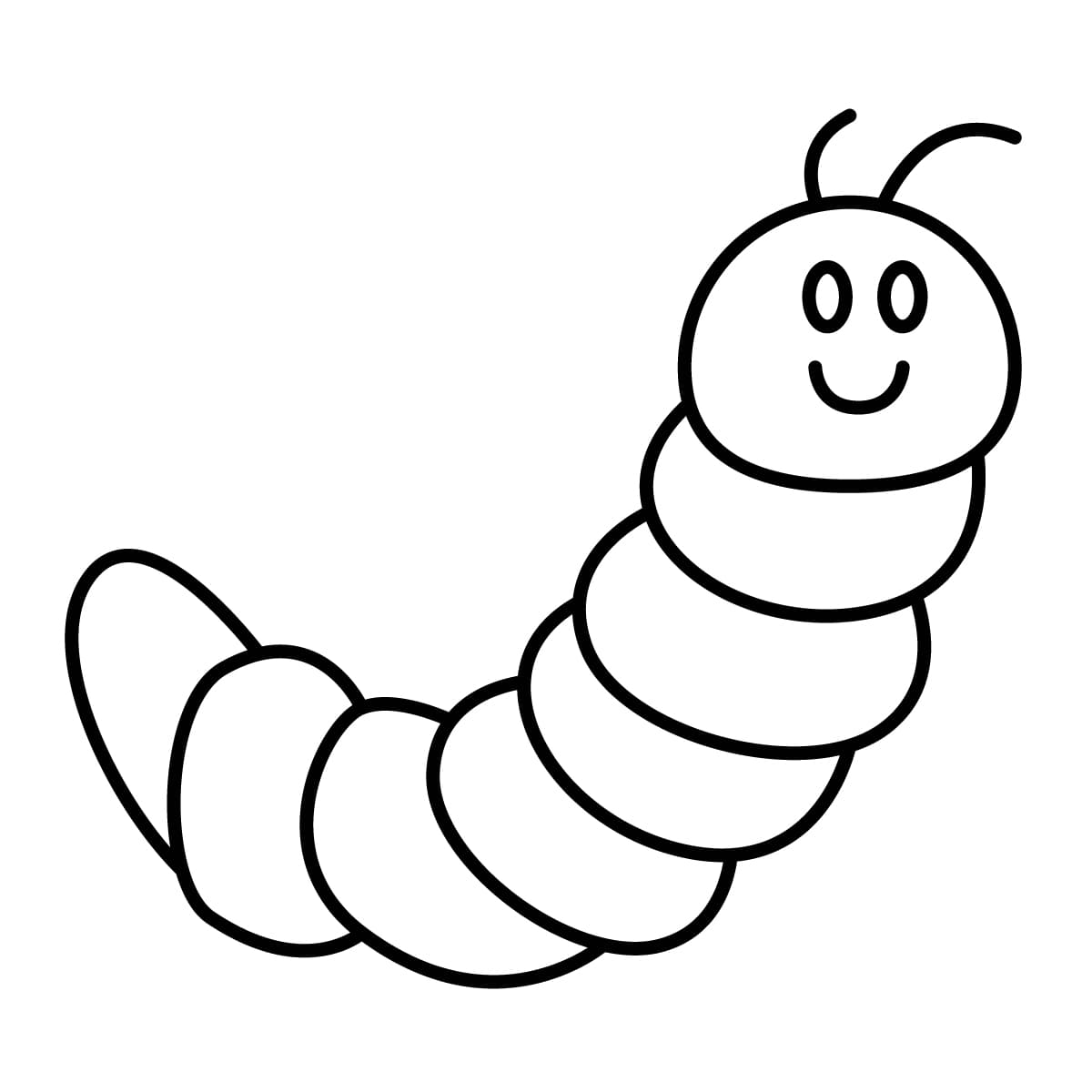 Dibujo de gusano para colorear e imprimir