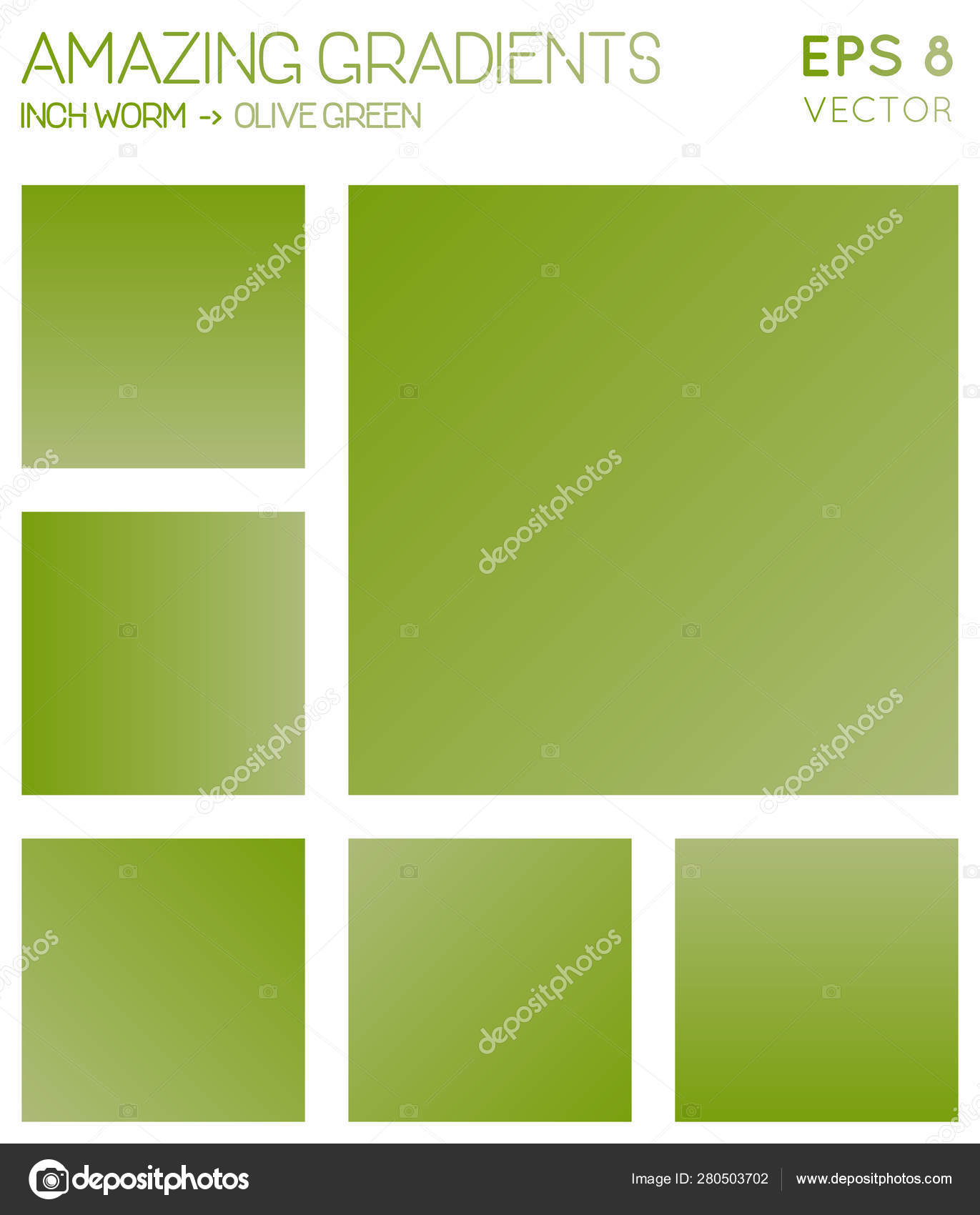 Gradientes de colores en pulgada gusano verde oliva tonos de color gradiente real fondo artãstico vector de stock por gagarych