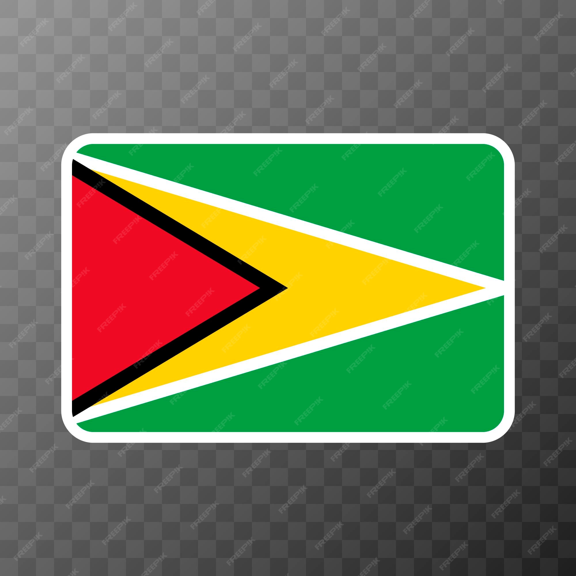 Premium vector guyana flag official colors and proportion vector illustration