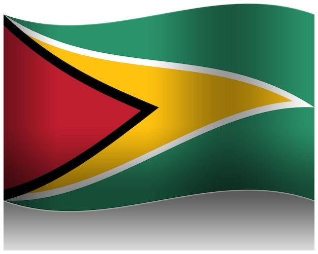 Premium psd guyana wave flag d