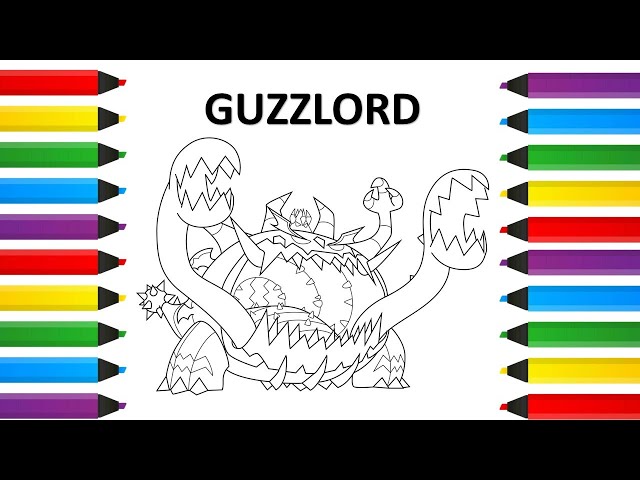 Pokãon coloring book pages speed coloring guzzlord