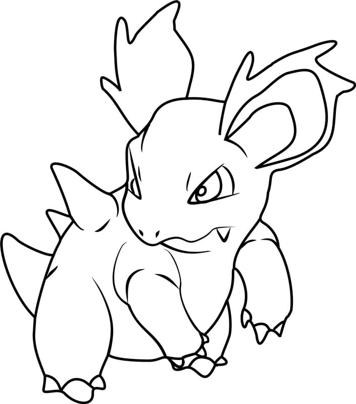 Nidorina pokemon coloring page
