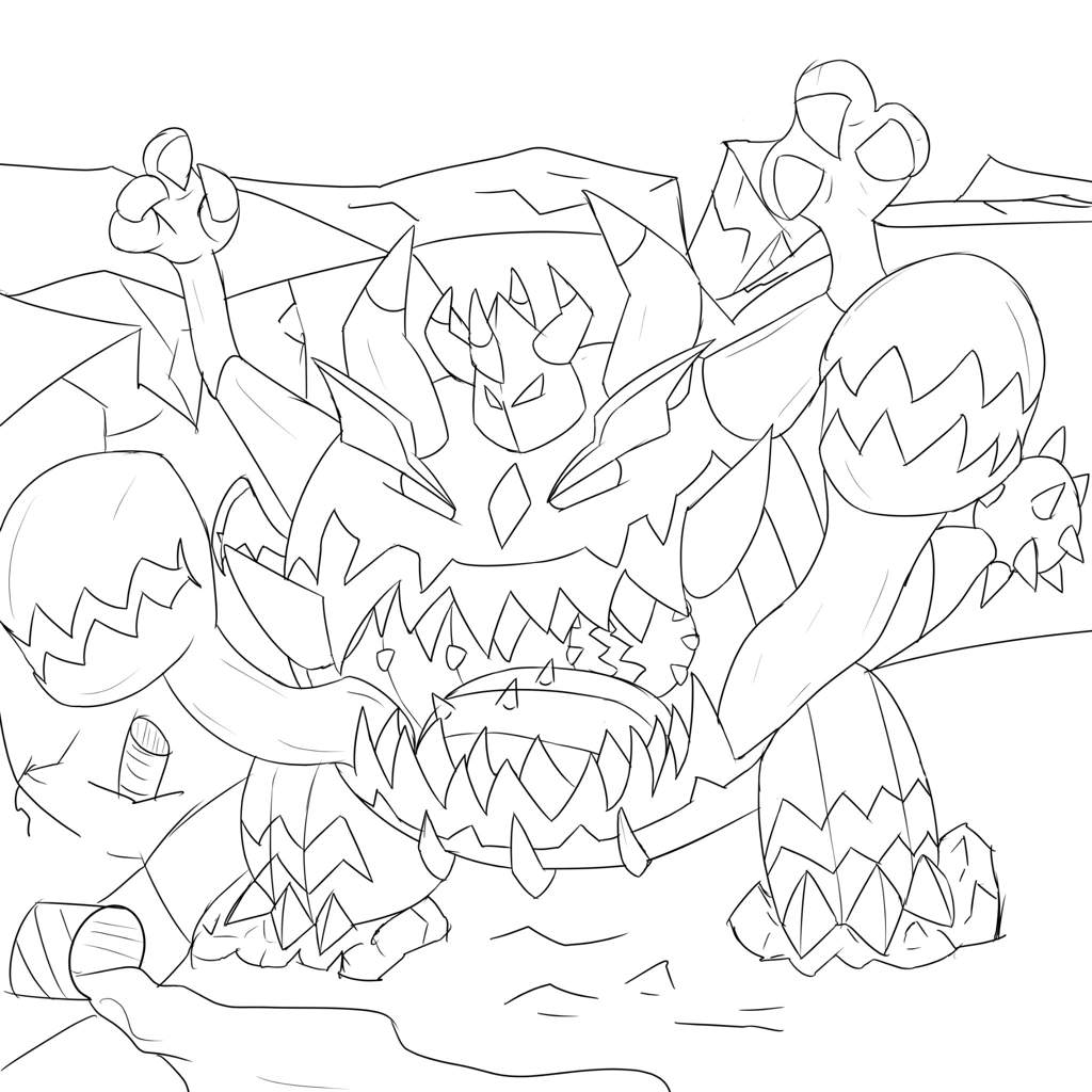 Guzzlord drawing pokãmon amino