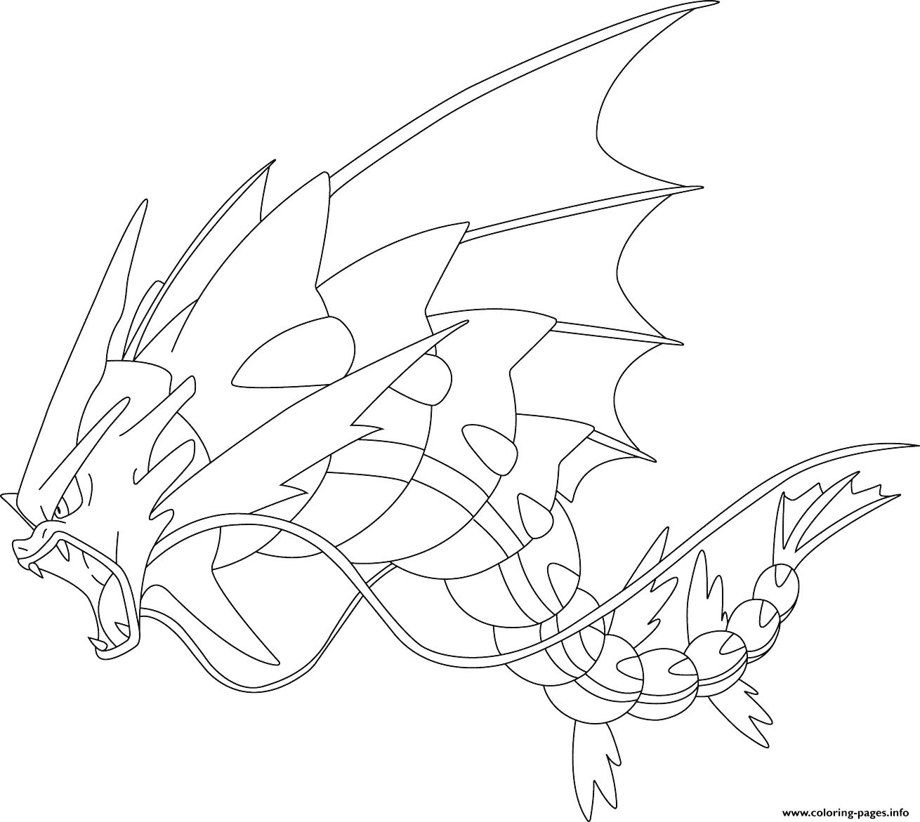 Coloring pages pokemon mega gyarados pokemon coloring pages printable