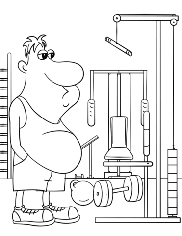 First day in gym coloring page free printable coloring pages