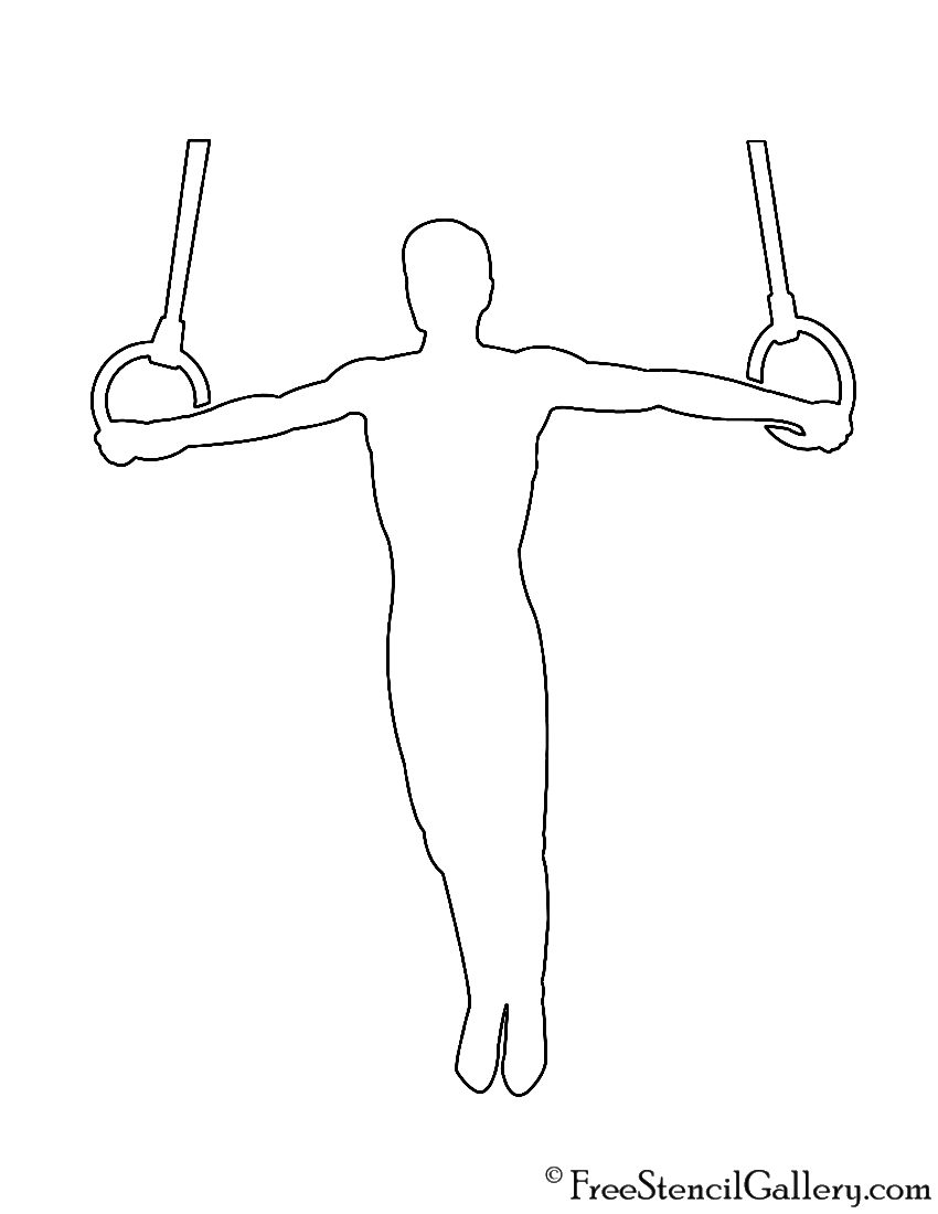 Gymnast silhouette stencil free stencil gallery