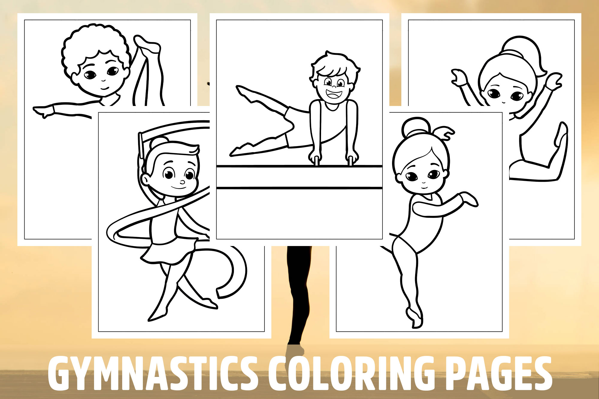 Gymnastics coloring pages for kids girls boys teens birthday school activity made by teachers