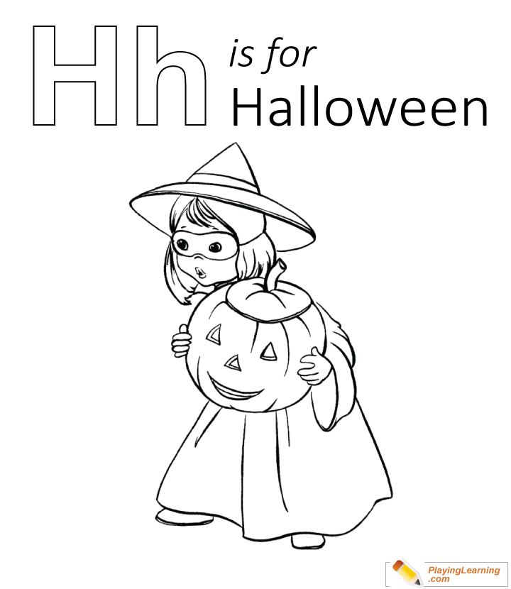H is for halloween coloring page free h is for halloween coloring page