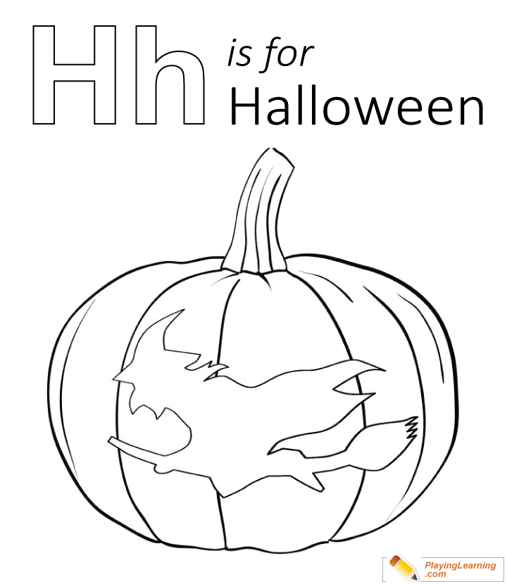 H is for halloween coloring page free h is for halloween coloring page