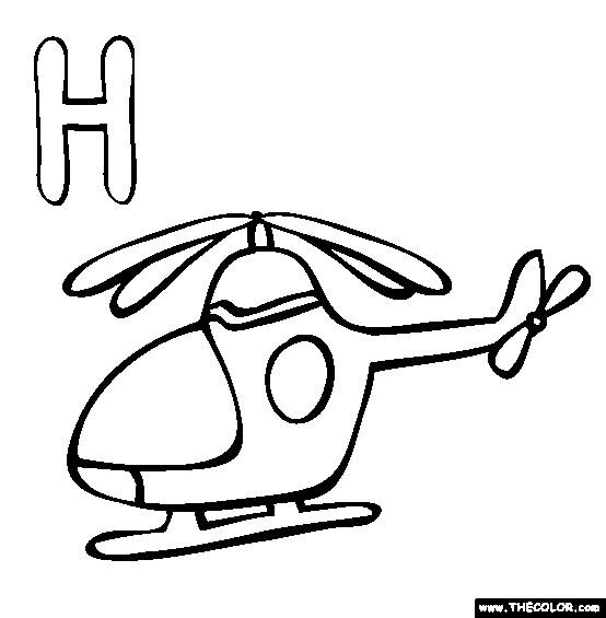 H coloring page free h online coloring