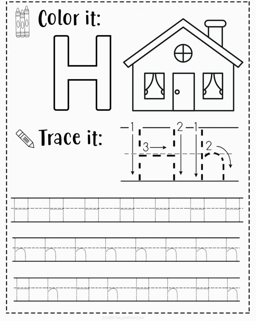 Free alphabet tracing worksheets for preschoolers