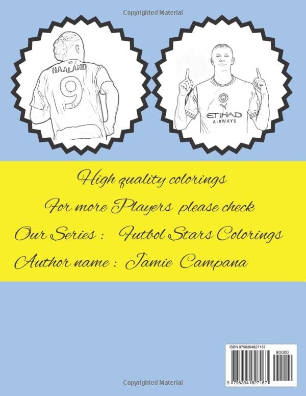 Haaland coloring book football star coloring book for kids campana jamie books