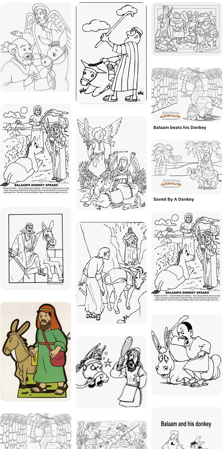 Balaam and his donkey