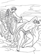 Habakkuk and the angel coloring page free printable coloring pages