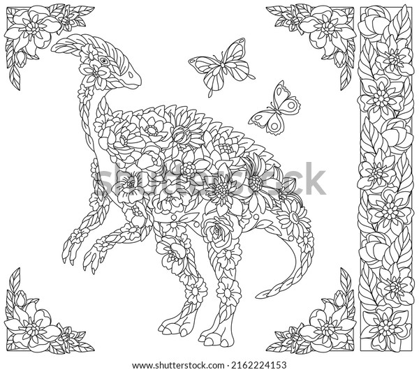 Dinosaur adult colouring royalty