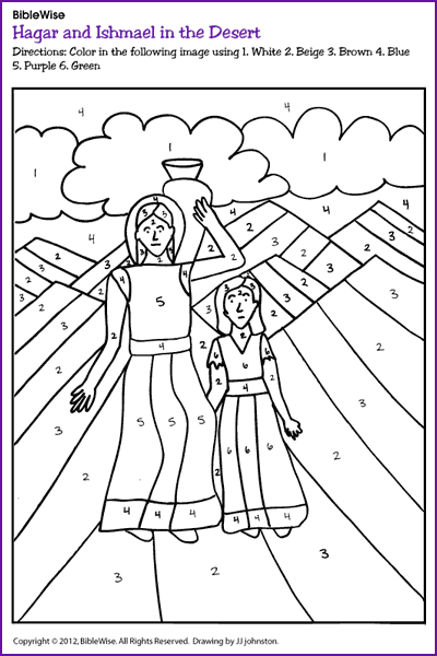 Hagar and ishmael color by number