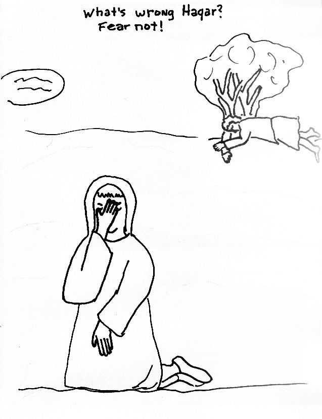 Bible story coloring page for hagar and ishmael free bible stories for children