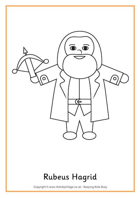 Hagrid colouring page harry potter coloring pages harry potter wands diy hagrid