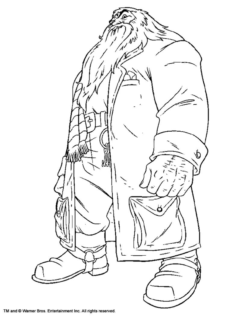 Rubeus hagrid printable coloring pages